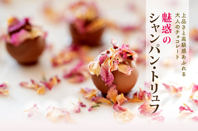上品さと高級感あふれる大人のチョコレート 魅惑のシャンパン・トリュフ