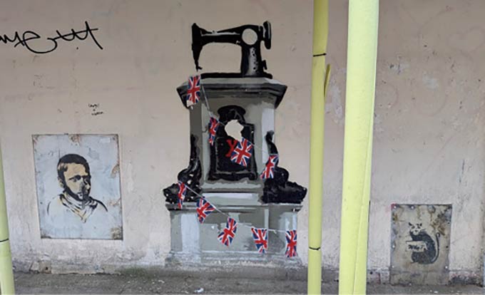 バンクシーの壁画があった場所